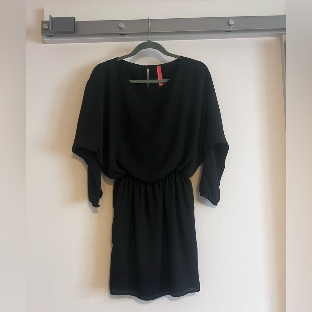 Y2K Eight Sixty long sleeve black cocktail dress XS